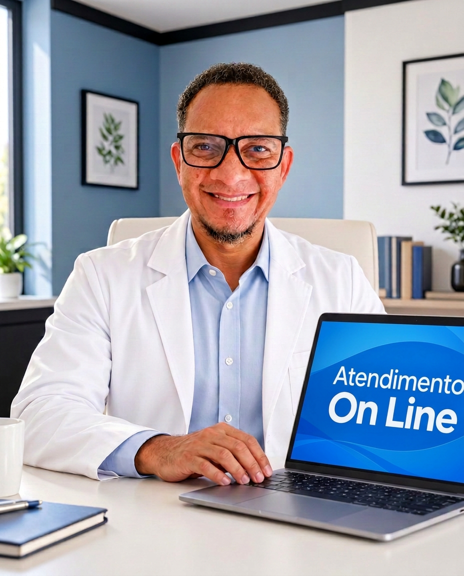Roberto Regin em atendimento online de Terapia TRG